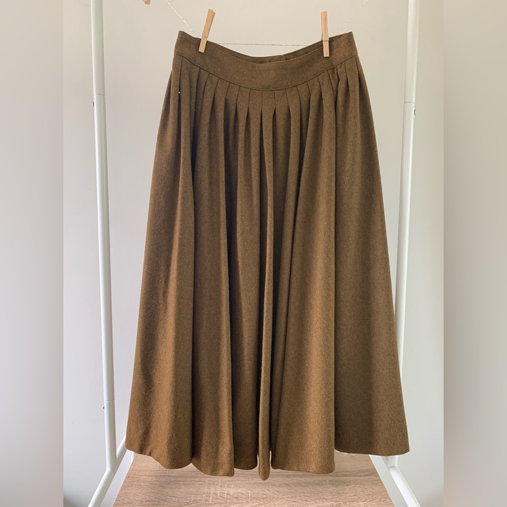 Vintage Liz Claiborne Pleated Midi Skirt